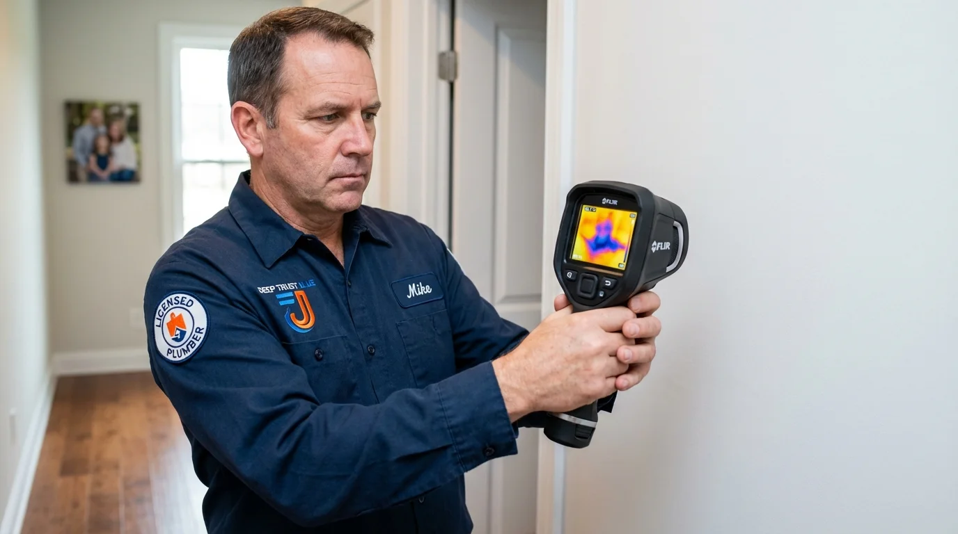 Thermal imaging leak detection by Johns Plumbing LLC in Somerdale